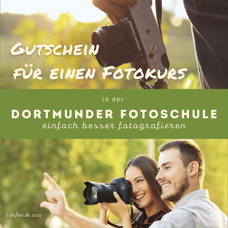 Gutschein für einen Fotokurs in der Dortmunder Fotoschule